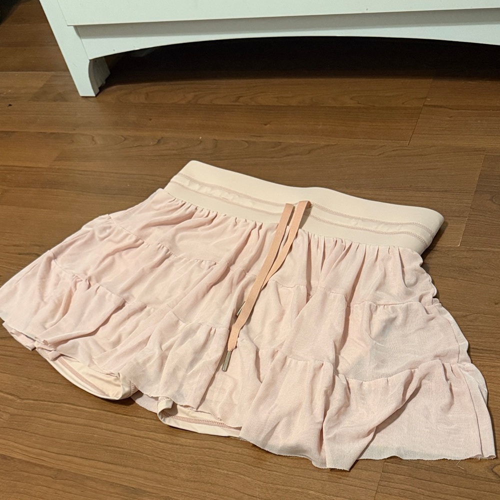 Pink Tiered Mini Skirt